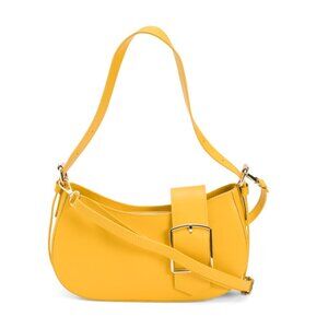 ROBERTA ROSSI Italy Leather East West Shoulder Bag With Buckle Detail